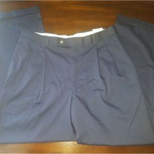 Haspel 42L / 36W Blue New Orleans Pleated Front Mens Dress Pants